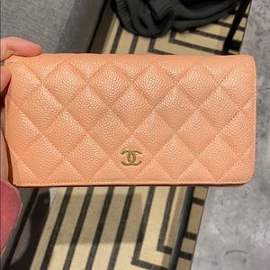 Chanel caviar leather wallet